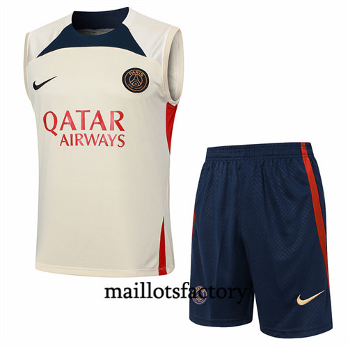 Maillot Entrainement du Paris PSG Debardeur 2024/25 abricot factory O5211