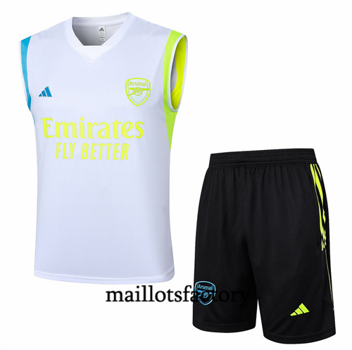 Maillot Entrainement du Arsenal Debardeur 2024/25 Blanc factory O5222