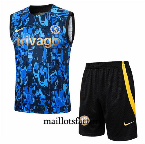 Maillot Entrainement du Chelsea Debardeur 2024/25 bleu factory O5228