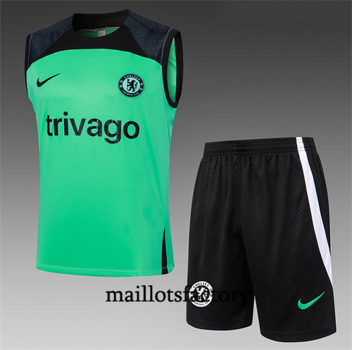 Maillot Entrainement du Chelsea Debardeur 2024/25 vert factory O5230