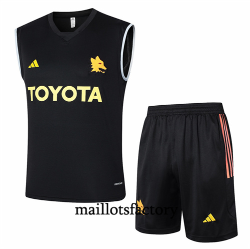 Maillot Entrainement du AS Rome Debardeur 2024/25 noir factory O5258