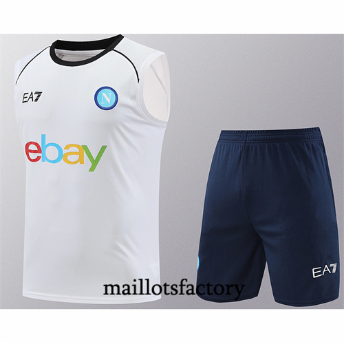 Maillot Entrainement du Naples Debardeur 2024/25 Blanc factory O5266