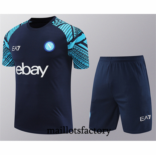 Maillot Entrainement du Naples + Shorts 2024/25 bleu factory O5268