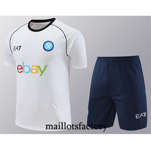 Maillot Entrainement du Naples + Shorts 2024/25 Blanc factory O5269