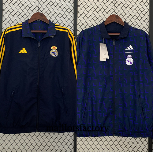 Réversible Coupe vent Real Madrid 2024/25 bleu royal factory O5307