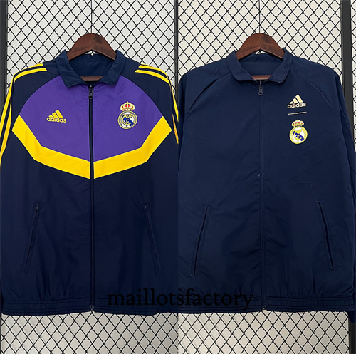 Réversible Coupe vent Real Madrid 2024/25 bleu marine factory O5310