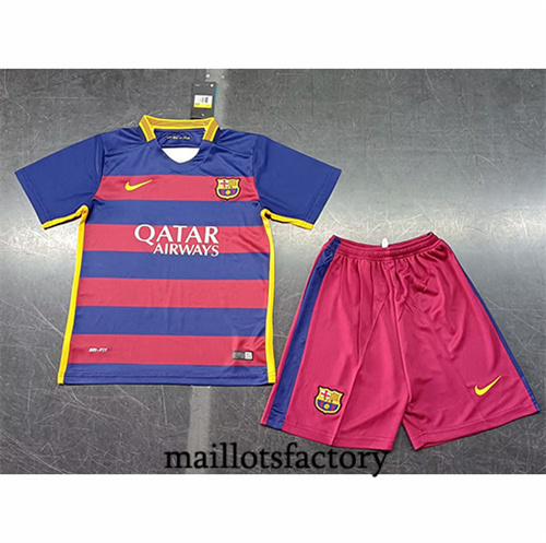 Maillot du Retro Barcelone Enfant 2015-16 Domicile factory O5345