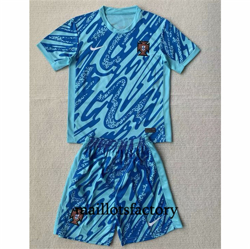 Maillot du Portugal Enfant 2024/25 goalkeeper bleu factory O5373