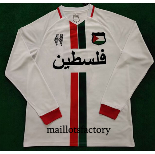 Maillot du Palestine 2024/25 Manche Longue Blanc factory O5518