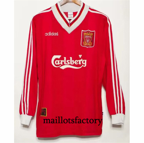 Maillot du Retro Liverpool 1995-96 Domicile Manche Longue factory O5575