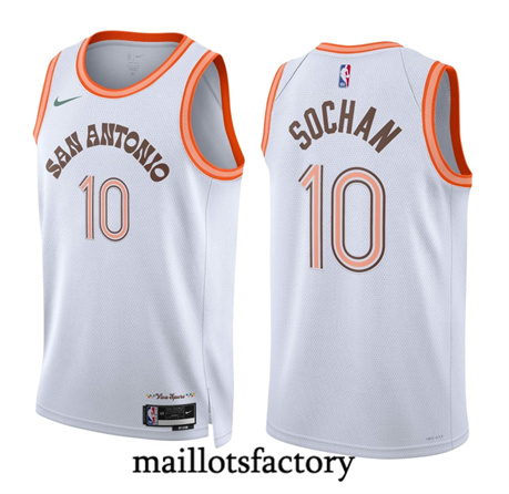 Maillot du Jeremy Sochan, San Antonio Spurs 2023/24 - City tory5065