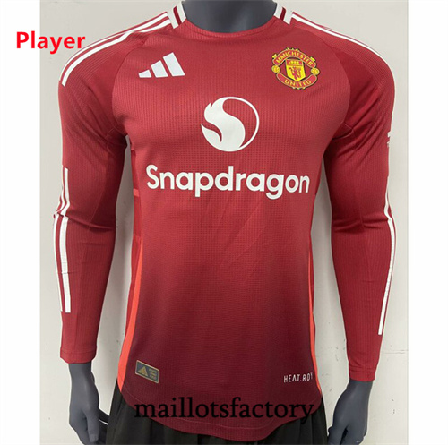 Maillot du Player Manchester United 2024/25 Domicile Manche Longue