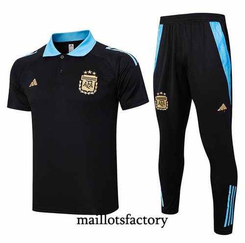 Soldes Maillot du Argentine polo 2024/25 Noir