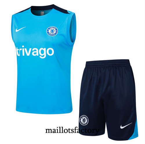 Soldes Maillot du Chelsea Debardeur 2024/25 bleu ciel