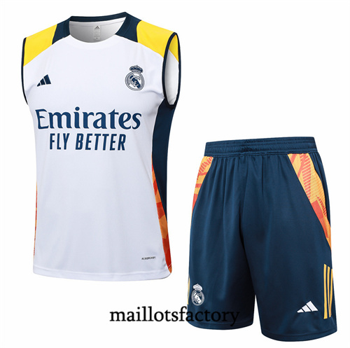 Grossiste Maillot du Real Madrid Debardeur 2024/25 Blanc