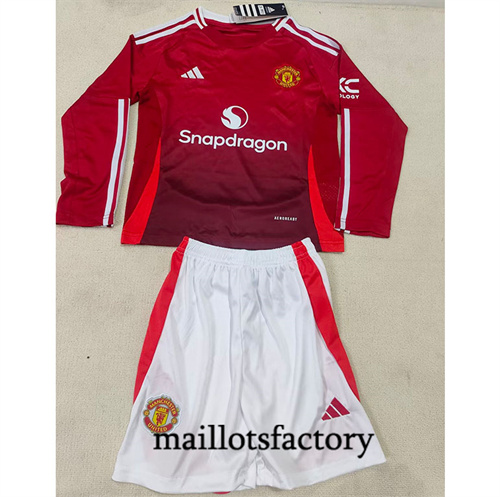 Achetez Maillot du Manchester United Enfant 2024/25 Domicile Manche Longue