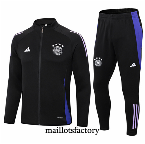 Soldes Veste Survetement Allemagne 2024/25 Noir