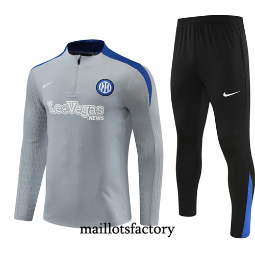 Soldes Survetement Enfant Inter Milan 2024/25 Gris