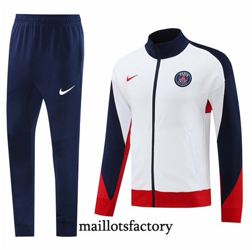 Achat Veste Survetement PSG 2024/25 Blanc