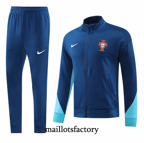 Grossiste Veste Survetement Portugal 2024/25 Bleu