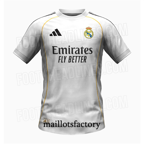 Site Maillot du Real Madrid 2025/26 Domicile