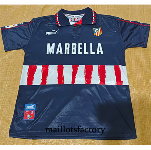 Grossiste Maillot du Retro Atletico Madrid 1997-98 Exterieur Noir