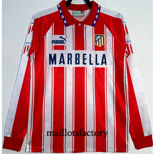 Soldes Maillot du Retro Atletico Madrid 1994-95 Domicile Manche Longue