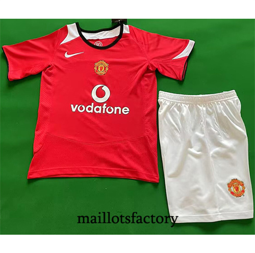 Soldes Maillot du Retro Manchester United Enfant 2005-06 Domicile