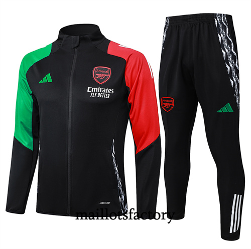 Nouveau Veste Survetement Enfant Arsenal 2024/25 noir