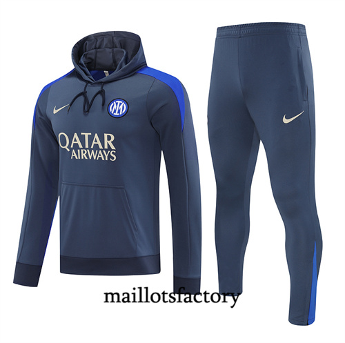 Site Survetement Sweatshirt Inter Milan à capuche 2024/25 bleu