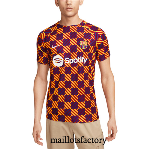 Maillots factory 23518 Maillot du Barcelone 2022/23 Pre-Match Jaune Pas Cher Fiable