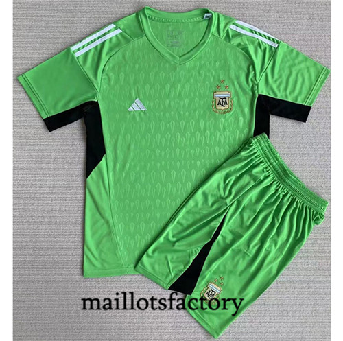 Achat Maillot du Argentine Enfant 2023/24 Gardien De But Vert fac tory s0104