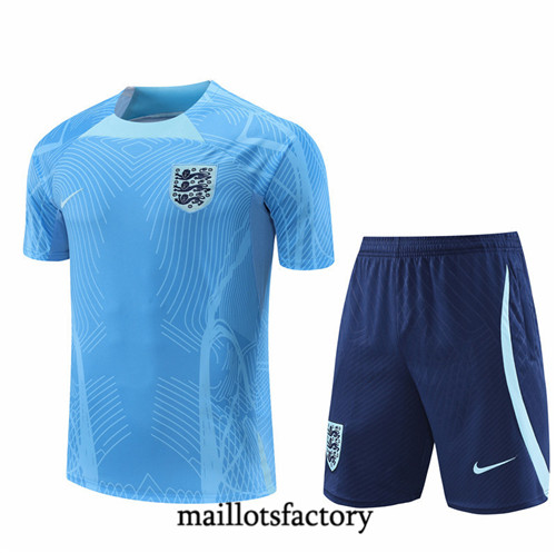 Maillots factory 23347 Kit d'entrainement Maillot du Angleterre + Short 2022/23 Pas Cher Fiable