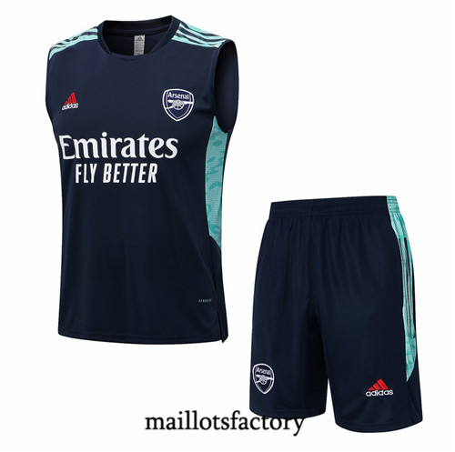 Maillots factory 23356 Kit d'entrainement Maillot du Arsenal Debardeur 2022/23 Bleu Pas Cher Fiable