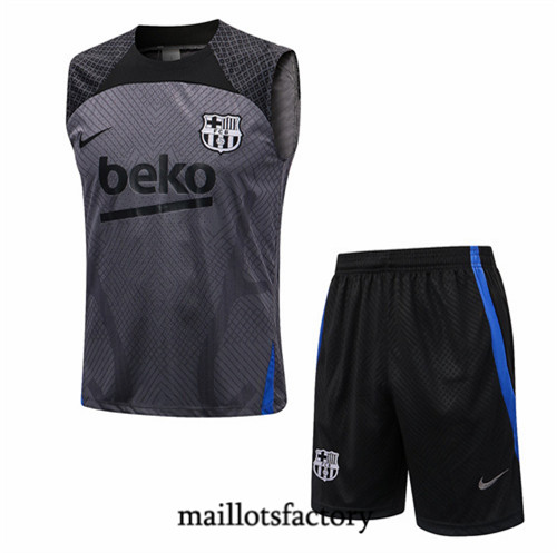 Maillots factory 23324 Kit d'entrainement Maillot du Barcelone Debardeur 2022/23 Gris Pas Cher Fiable