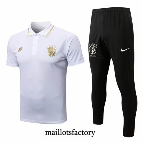 Maillots factory 23348 Kit d'entrainement Maillot du Bresil 2022/23 Blanc Pas Cher Fiable