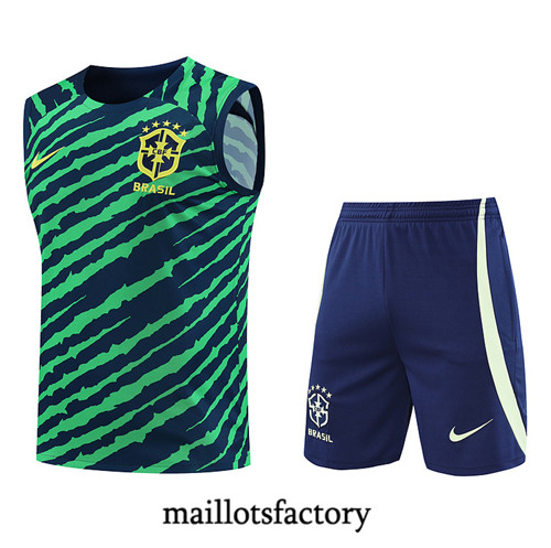 Achat Maillot du Brésil Debardeur 2022/23 vert fac tory s0402