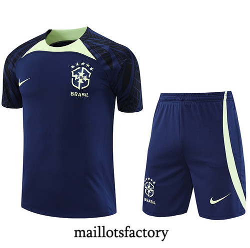 Achat Maillot du Brésil + Short 2022/23 Bleu fac tory s0404