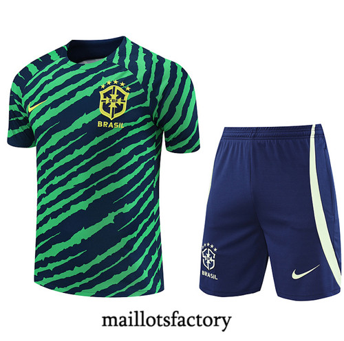 Achat Maillot du Brésil + Short 2022/23 vert fac tory s0405