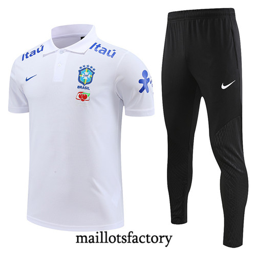 Achat Maillot du Brésil Polo 2022/23 Blanc fac tory s0409