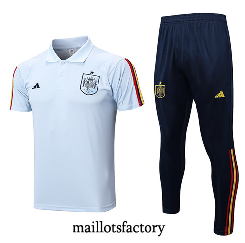 Achat Maillot du Espagne Polo 2022/23 Bleu fac tory s0416