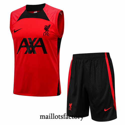 Maillots factory 23357 Kit d'entrainement Maillot du Liverpool Debardeur 2022/23 Rouge Pas Cher Fiable