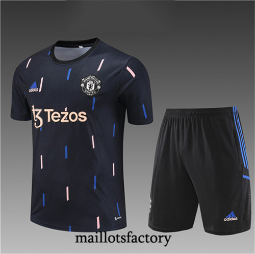 Achat Maillot du Manchester United Enfant + Short 2022/23 Bleu fac tory s0474