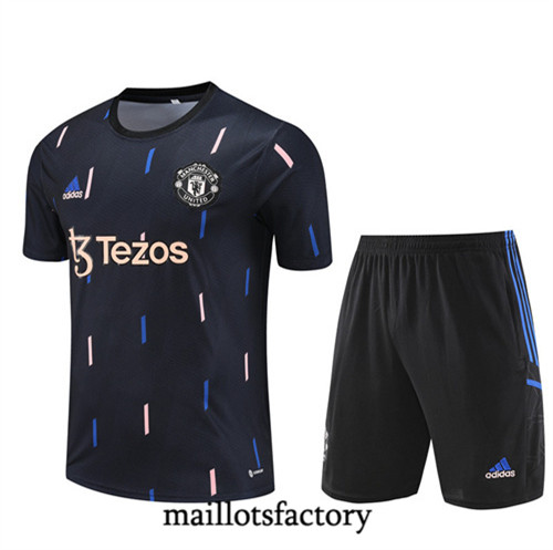 Achat Maillot du Manchester United + Short 2022/23 Bleu fac tory s0476