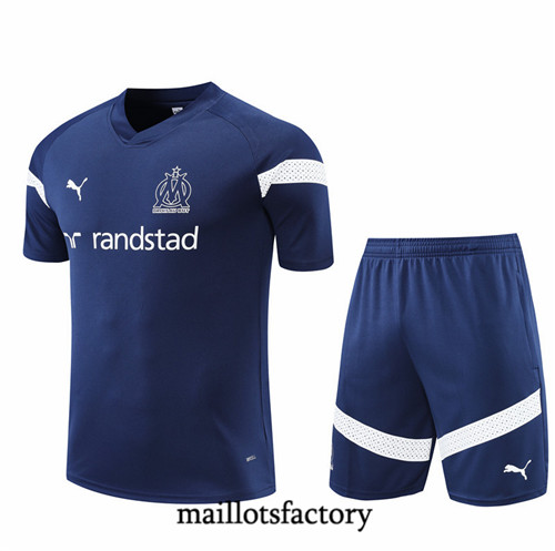 Maillots factory 23333 Kit d'entrainement Maillot du Marseille + Short 2022/23 Bleu Pas Cher Fiable