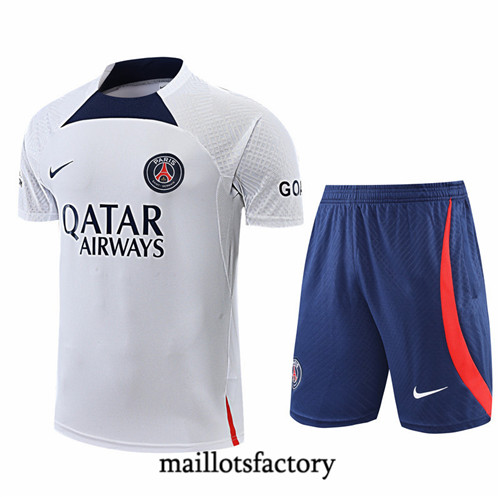 Maillots factory 23344 Kit d'entrainement Maillot du Paris PSG + Short 2022/23 Pas Cher Fiable