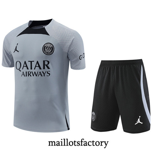 Achat Maillot du Paris PSG + Short 2022/23 gris fac tory s0367