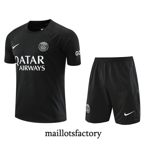 Achat Maillot du Paris PSG + Short 2022/23 noir fac tory s0371