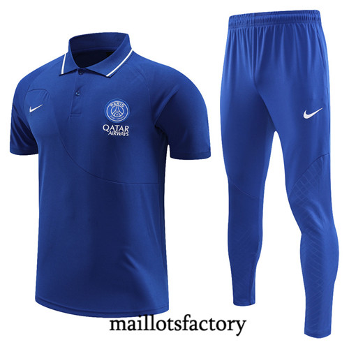 Achat Maillot du Paris PSG Polo 2022/23 Bleu fac tory s0372