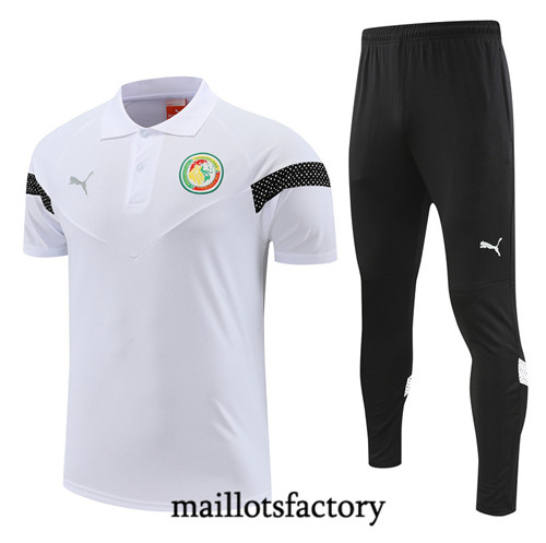 Achat Maillot du Sénégal Polo 2022/23 Blanc fac tory s0441